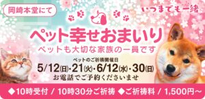 5,6月のペット幸せおまいり